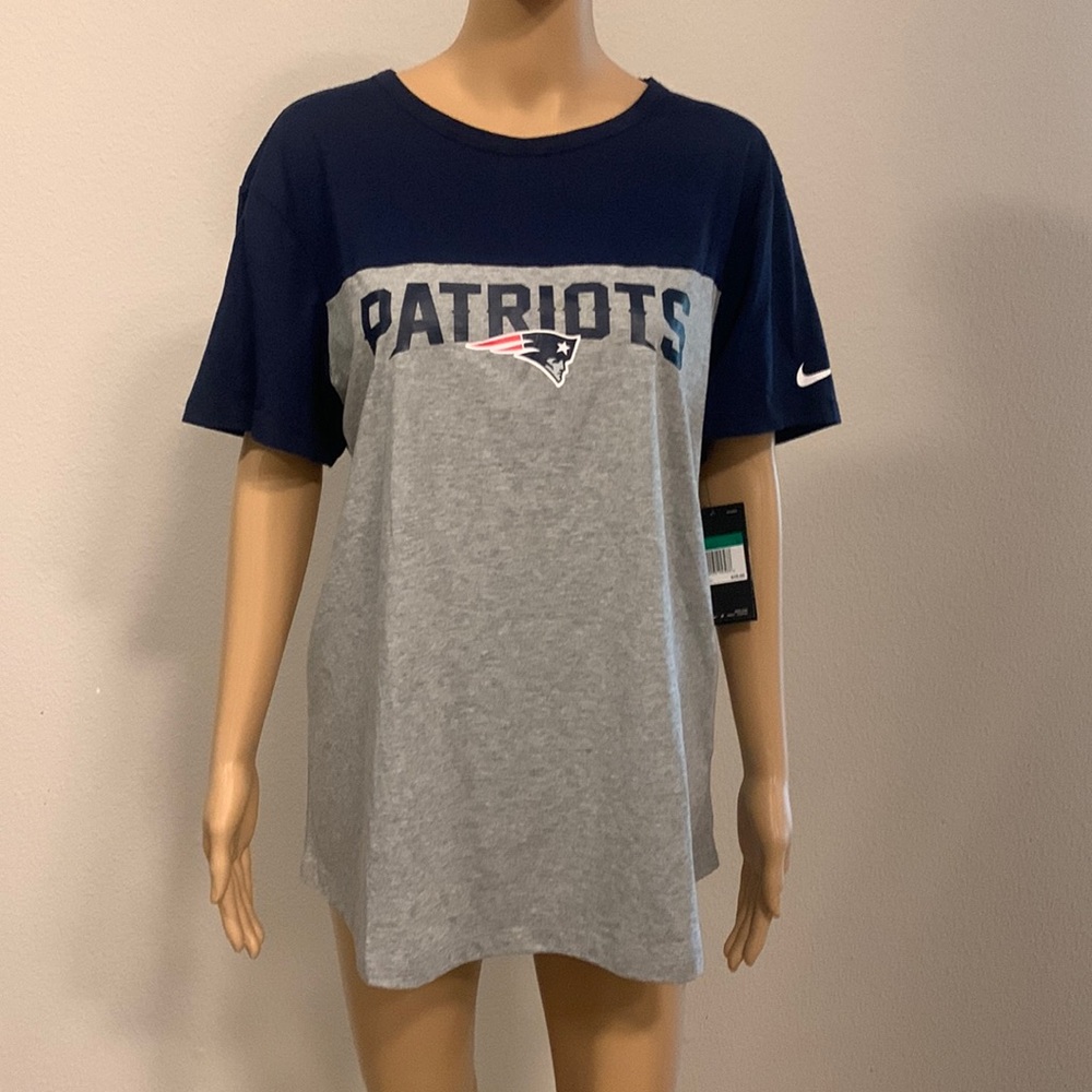 NFL Patriots T-Shirt, official, size XL, blue/gray